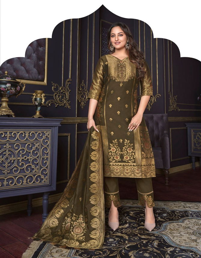 Lily And Lali Silk Kari 2 Latest Designer Festival Wear Kurti Pant With Dupatta Collection
